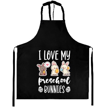 Discover I Love Preschool Bunnies Teacher Easter Aprons
