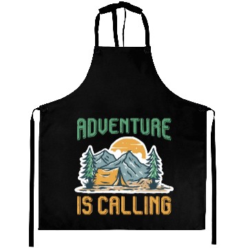 Discover Adventure is calling Mountain lover Hiking Aprons