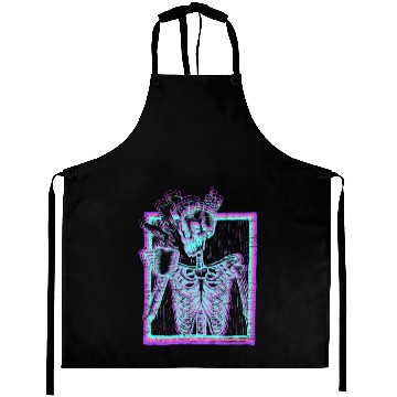 Discover Distressed Synthwave eleton Vaporwave Smiling Aprons