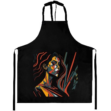 Discover Feminine Character Cubism Aprons