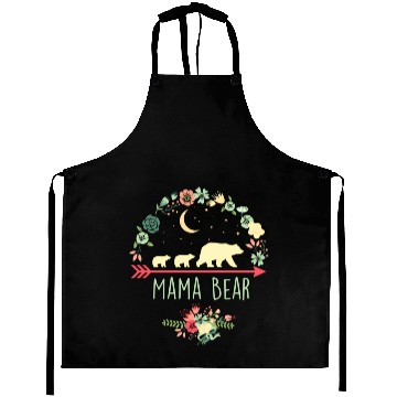 Discover Floral Mama Bear With 2 Cubs Aprons