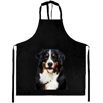 Discover Portrait Of Bernese Mountain Dog Aprons