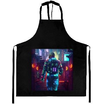 Discover Cyberpunk man Aprons