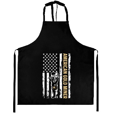 Discover Golden US Flag for American Gold Miner Aprons
