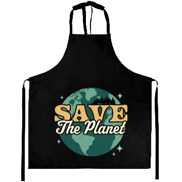 Discover Save The Planet Environmental Retro Vintage Earth Aprons