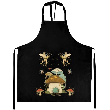 Discover Fantasy mushroom House Elves Design Aprons