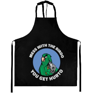 Discover Bird Cartoon Birdwatching Bird Owner Aprons