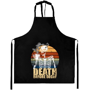 Discover Death Before Decaf Coffee eleton Java Or Die Aprons