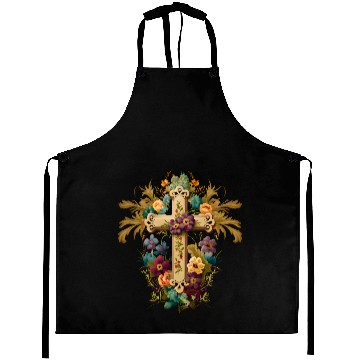 Discover Jesus Cross Painting Aprons