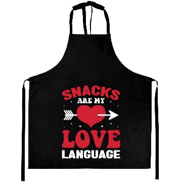 Discover Snacks are my Love Language Funny Snack Lovers Aprons