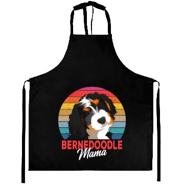 Discover Bernedoodle Mama Dog Mom Owner Aprons