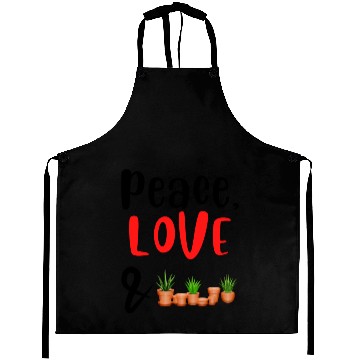 Discover Peace Love and Plants Aprons
