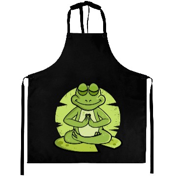 Discover Meditating Frog Lover Men Yoga Gift Women Aprons
