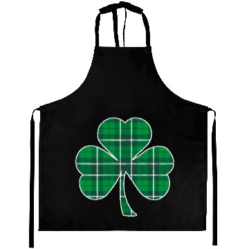 Discover St Patric Day Irish Green Buffalo Plaid Shamrock Aprons