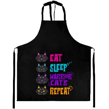 Discover Eat Sleep Cat Warrior Repeat Cat Warrior Love Cats Aprons