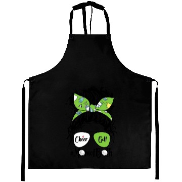 Discover Cheer Golf Mom Of Both Messy Bun Hair Glasses Aprons