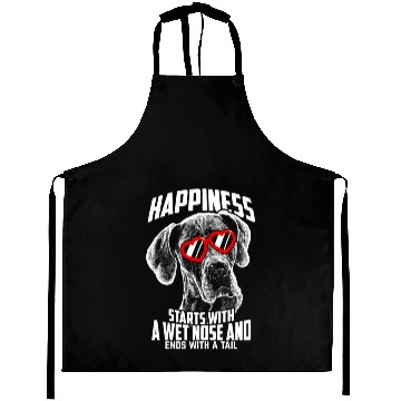 Discover Happiness Starts Great Dane Aprons