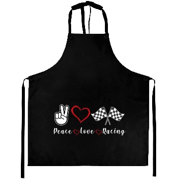 Discover Peace Love Racing Aprons