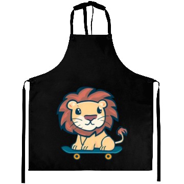 Discover Lion on skateboard Aprons