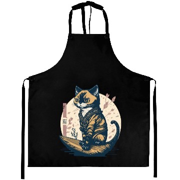 Discover Cat Japanese Aesthetic Aprons