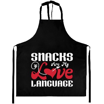 Discover Snacks are my Love Language Funny Snack Lovers Aprons
