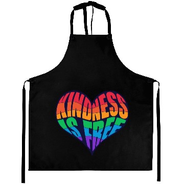 Discover kindness is free love Aprons