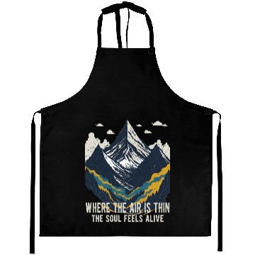Discover Mountaineering Quote Vintage Mountain Aprons