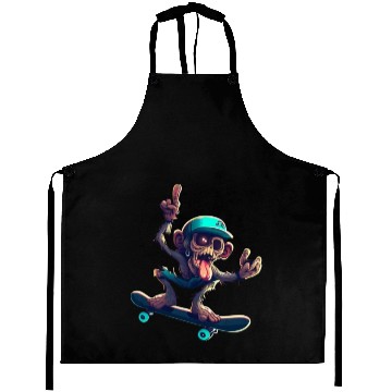Discover zombie monkey skat Aprons