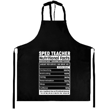 Discover Sped Teacher Nutritional Facts Squad Funny SPED Te Aprons