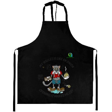 Discover Crying Onion Wallet Humor Aprons