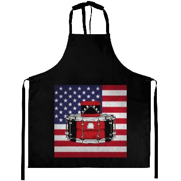 Discover Drumming Drummer Us Flag Aprons