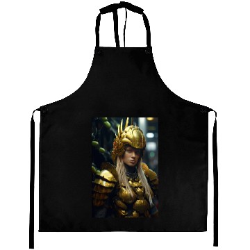 Discover Gilded Valor: The Empowered Warrior Aprons