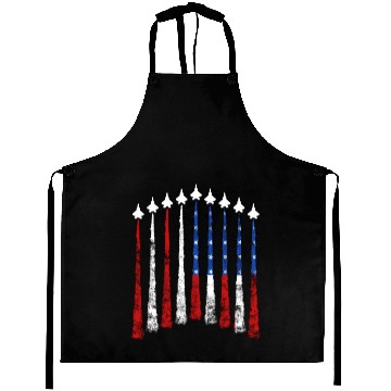 Discover Fighter Air Plane Us Veterans y American Flag Aprons