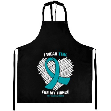 Discover I Wear Teal For My Fiance Food Allergy Awareness Aprons