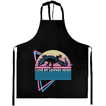Discover Leopard Gecko Retro Aprons