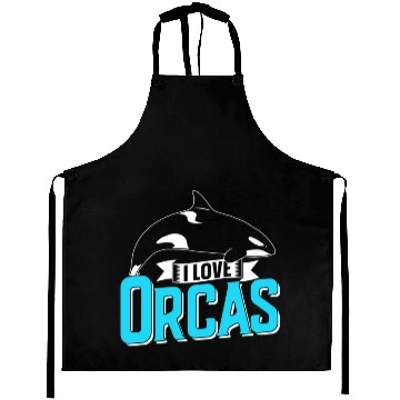 Discover I Love Orcas Orca Whale Sea Aprons