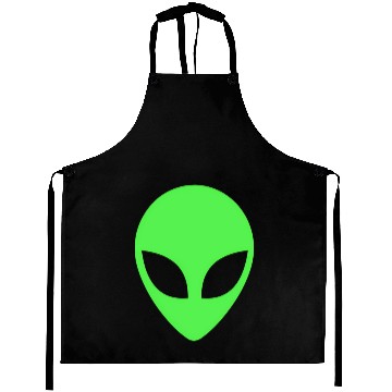 Discover Green Alien Head 90S Style Aprons