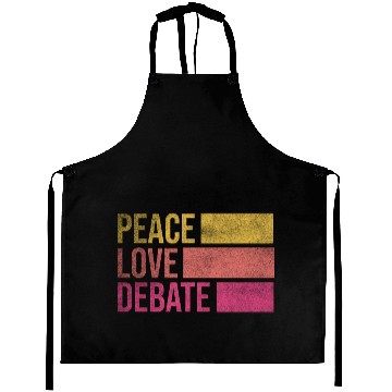 Discover Debate Team Peace Love Debate Debate Aprons