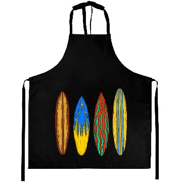 Discover And Colorful Surfboards On Tropical Waves Aprons