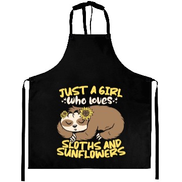 Discover Sloth Cute Sloth Sunflower Aprons