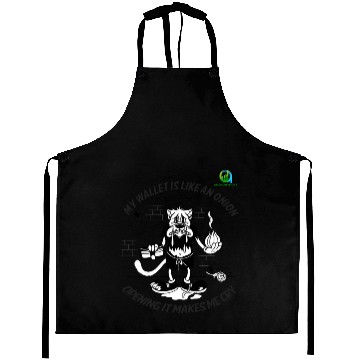 Discover Crying Onion Wallet Humor Aprons