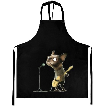 Discover puppy playing guitar Aprons