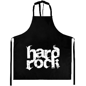 Discover hard rock typography Aprons