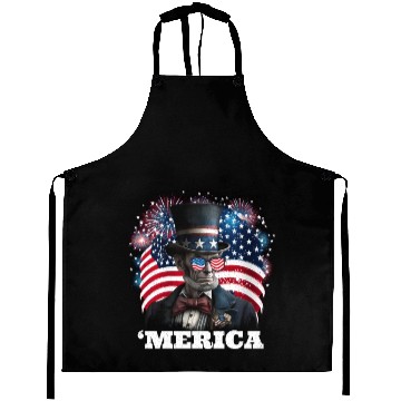 Discover Merica Lincoln Independence Day Party 4th July Aprons