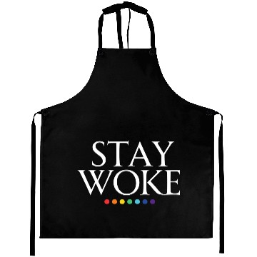 Discover Stay Woke (reverse) Aprons