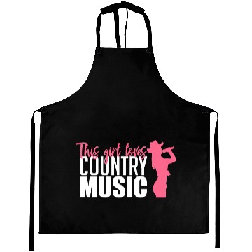 Discover This Girl Loves Country Music A Western Folk Fan Aprons