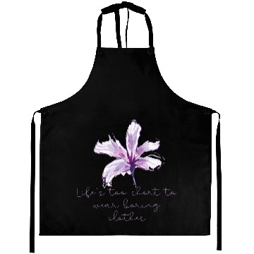 Discover Purple Lily Flower surprise with quote Aprons