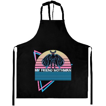 Discover Mothman Cryptid Cryptozoology Retro Aprons