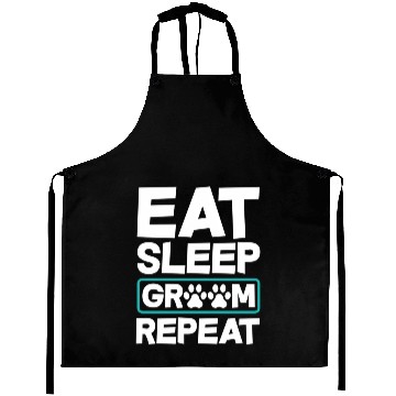 Discover Eat Sleep Groom Repeat Dog Groomer Pet Stylist Aprons