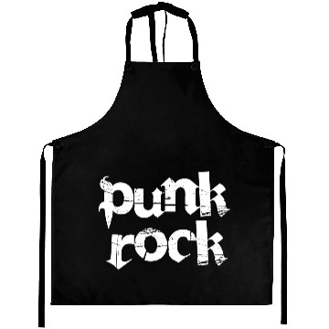 Discover punk rock bold text Aprons